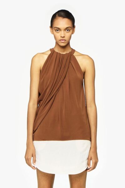 Lyora Halter Top Brown