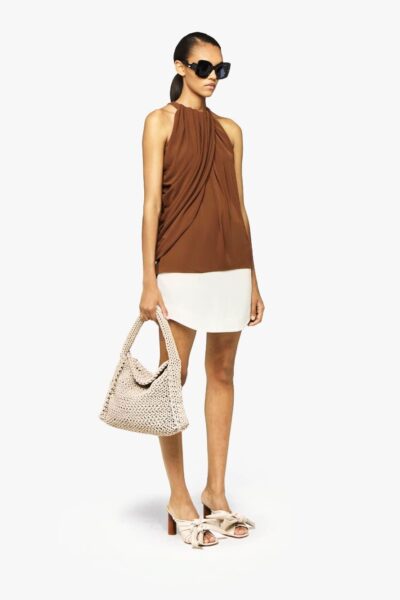 Lyora Halter Top Brown