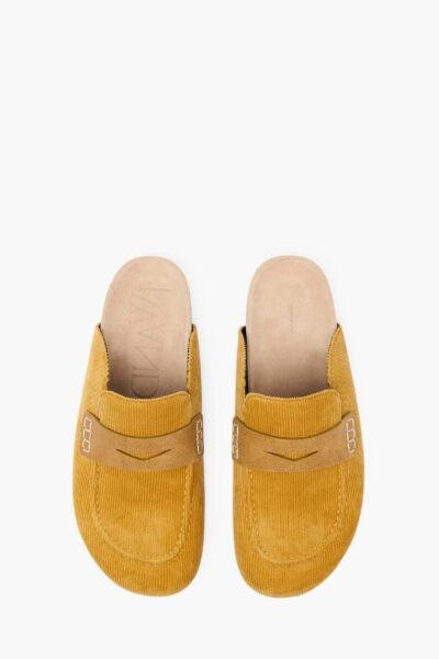 Caramel Loafer Sandy Mules